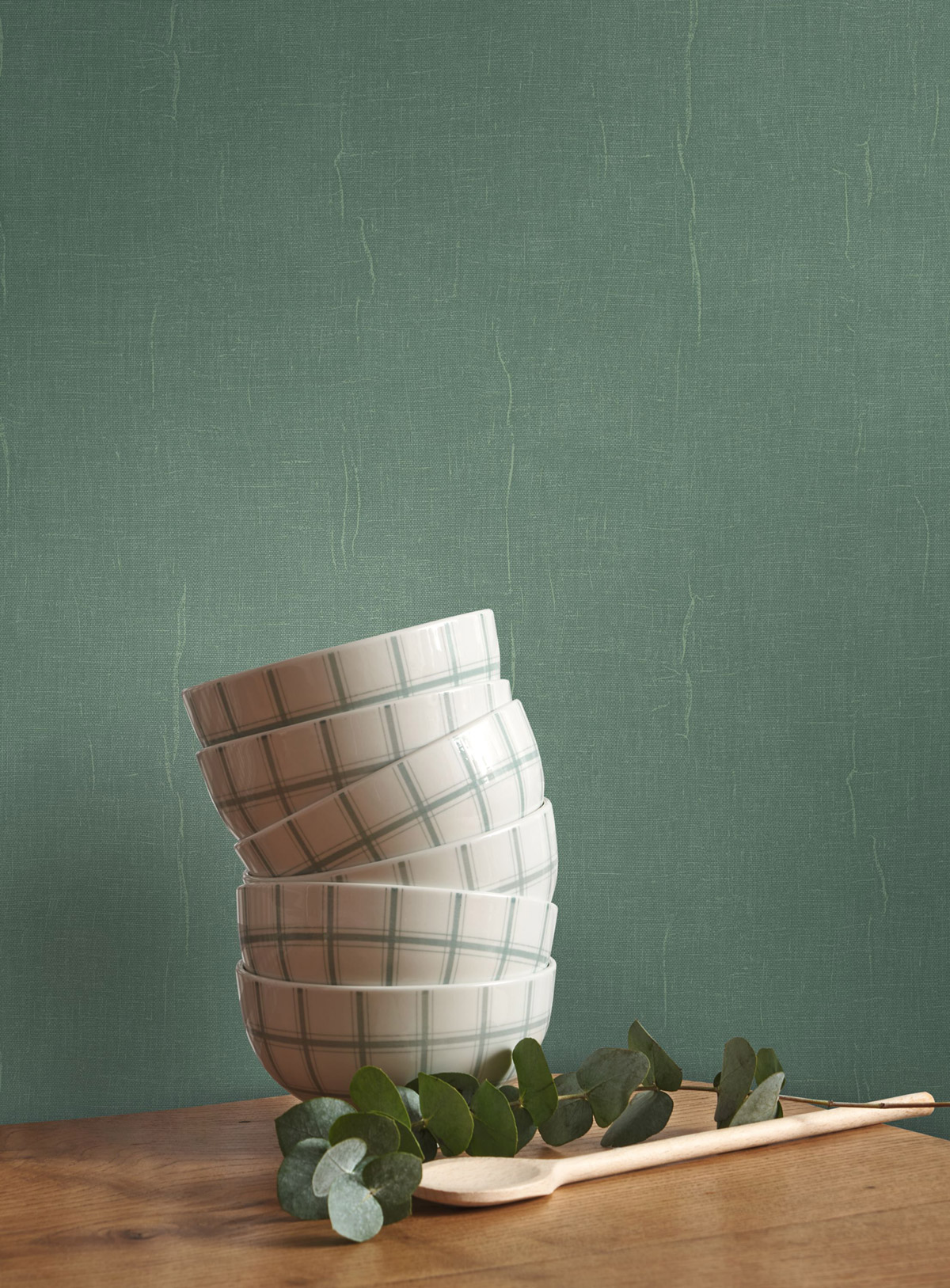 Papier peint Uni Etamine vert eucalyptus - Etamine de Casadéco | Réf. ETAM200257777