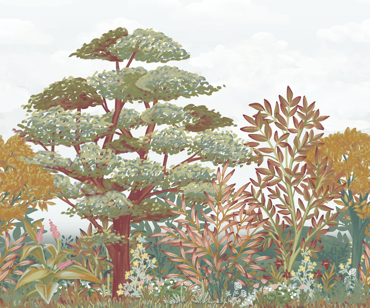 Papier peint panoramique Nature Arbre Quebec vert 300X250 - Color Box 3 de Casélio | Réf. CB3105953207