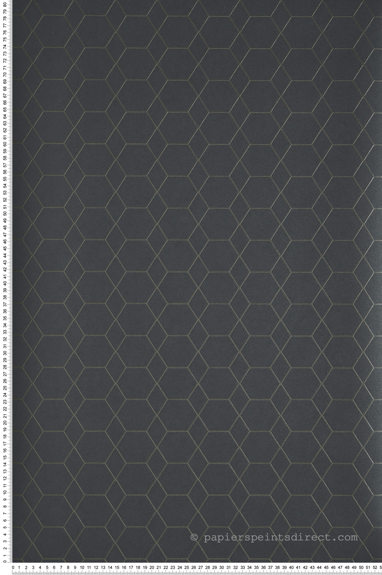 Papier peint Géométrique Hexahone Pytheas anthracite - Delta de Casamance | Réf. CAS-A72150546