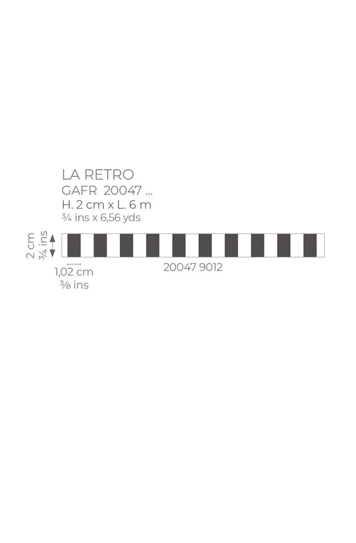 Galon Pointillé Rétro noir blanc - Galons et Frises de Casadéco AMB5| Réf. GAFR200479012