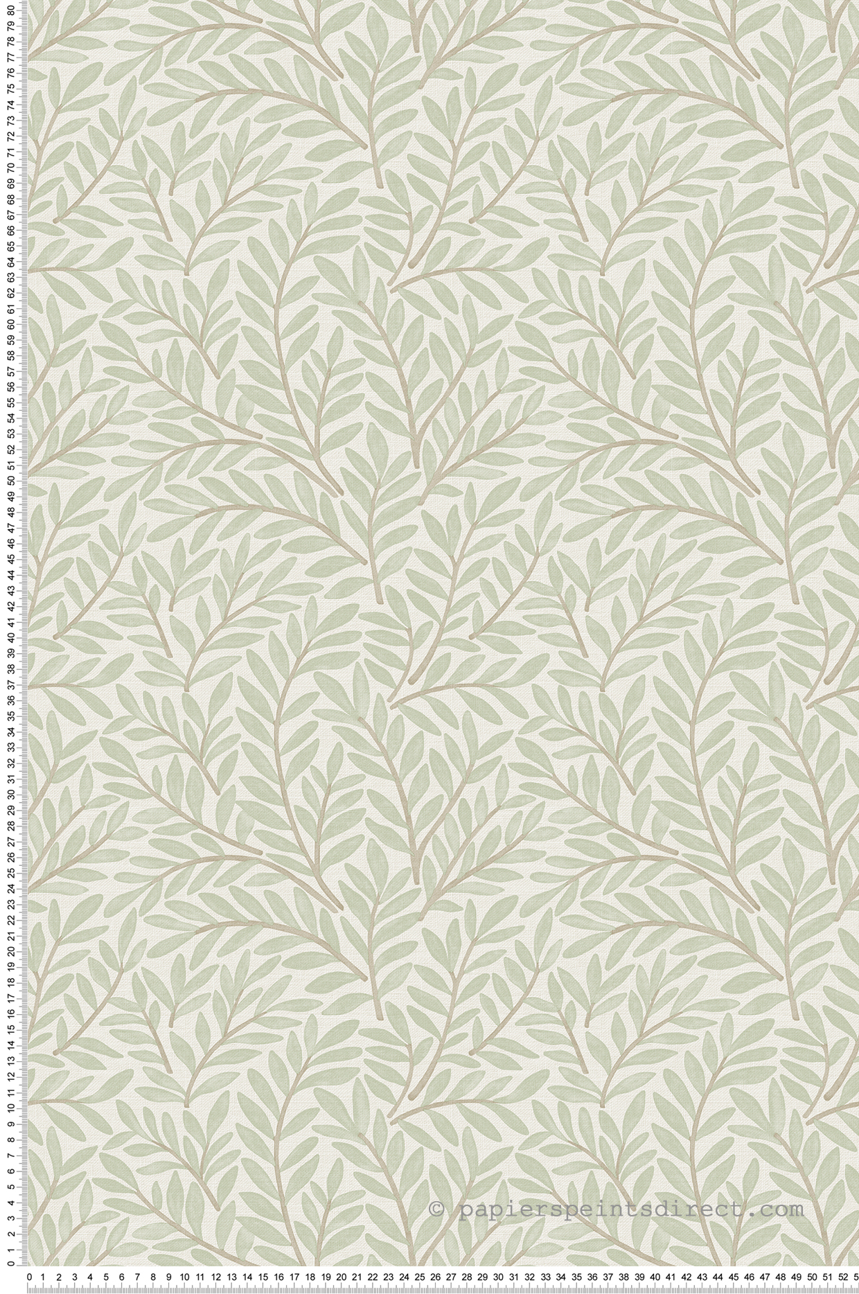 Papier peint Rameau Olivier vert clair - Aristide de Lutèce | Réf. LTC-3855-1