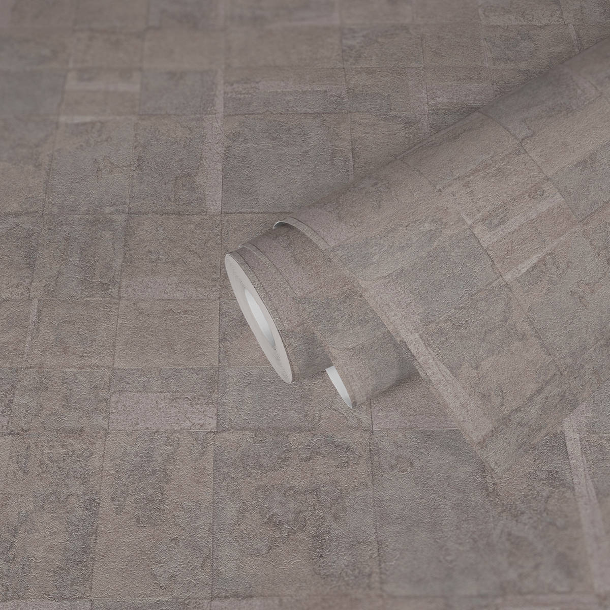 Papier peint Dalle Béton Géométrique taupe argenté - Stories of Life d'A.S. Création AMB2 | Réf. AS-396712