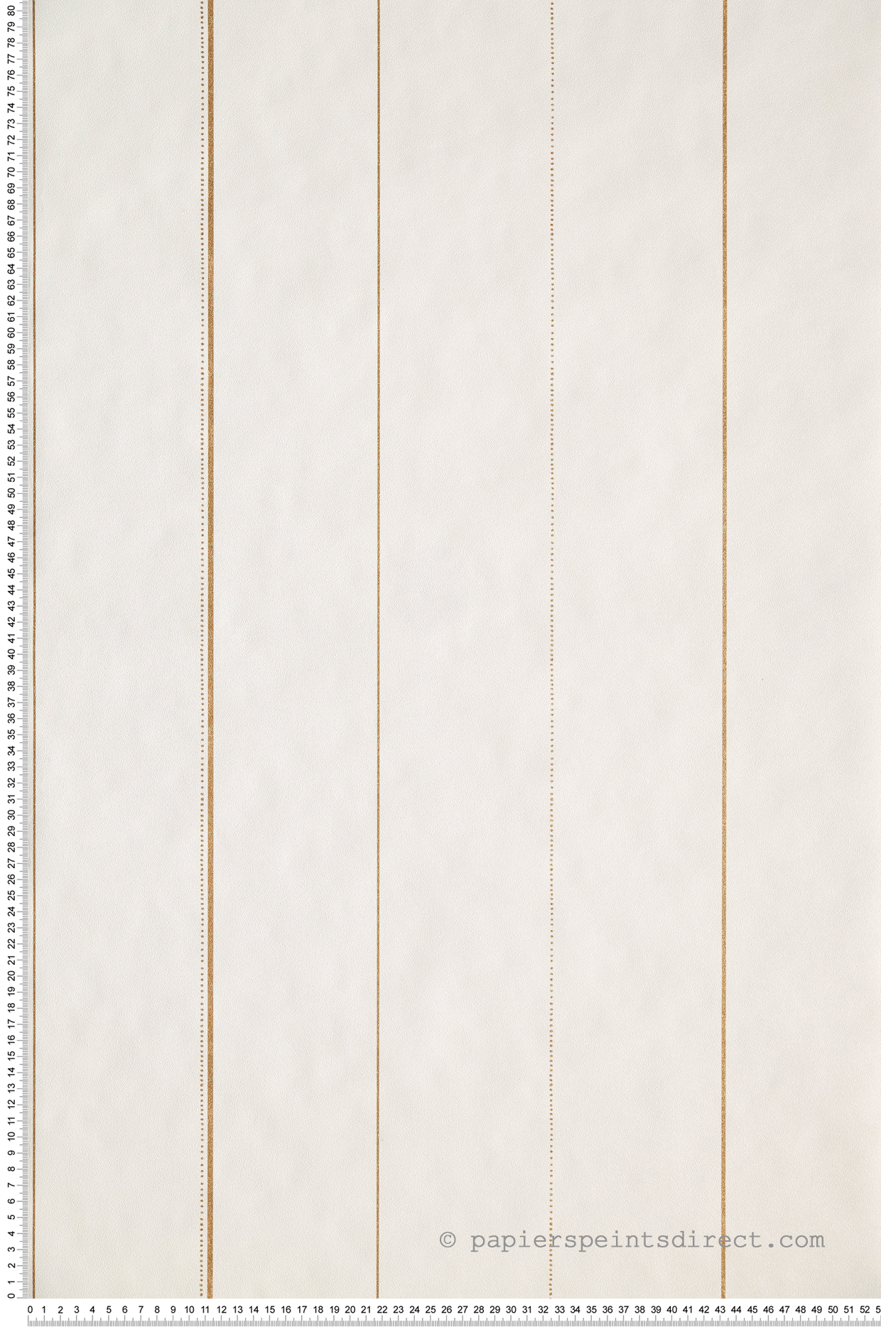 Papier peint rayures Peaceful Blanc/Doré - Green Life de Casélio | Réf. GNL101720020