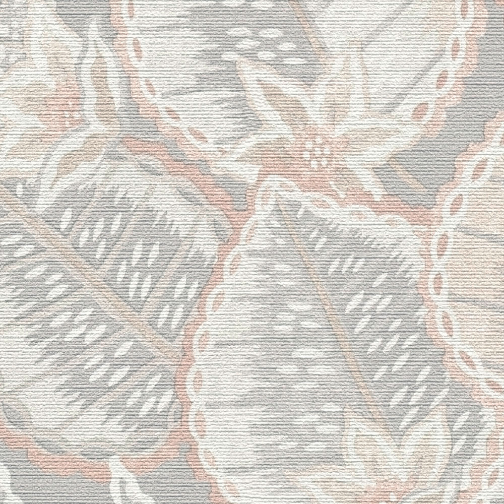 Papier peint Fleurs Feuilles Dessin gris beige - Stories of Life d'A.S. Création AMB3 | Réf. AS-396534