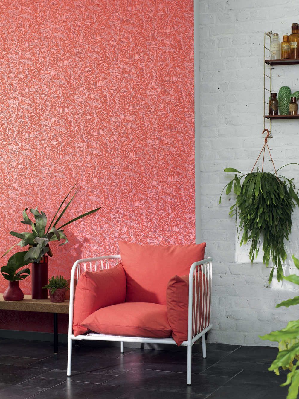 Fougères corail - Collection Panama de Casadéco