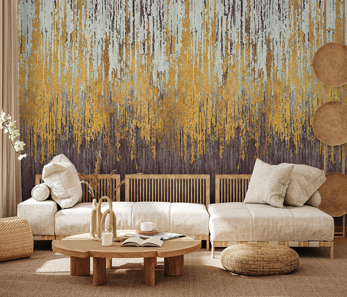 Papier peint panoramique Artistique Grunge prune - Panorama 2 de Lutèce | Réf. LTC-PAN1763C