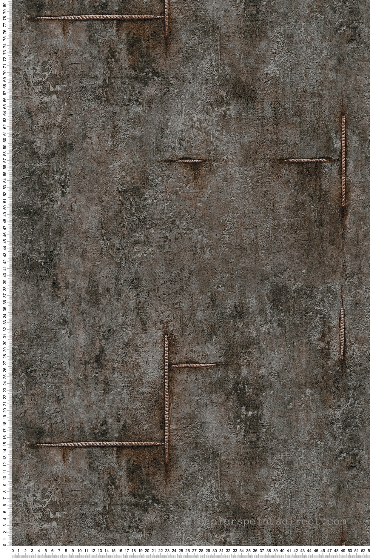 Papier peint Béton Graphite Groove anthracite - Cosmoliving d'A.S. Création | Réf. AS-790855