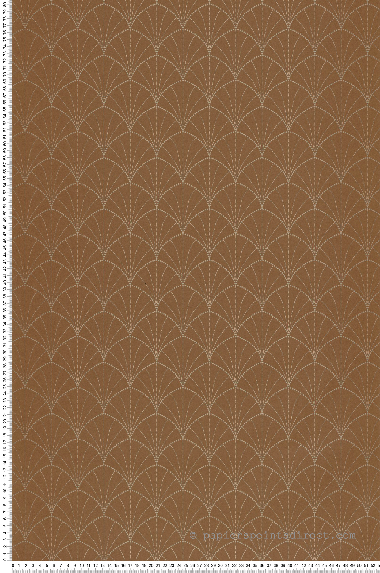 Papier peint Art Déco Edgar caramel doré - Golden Age de Casélio | Réf. GAG103822223