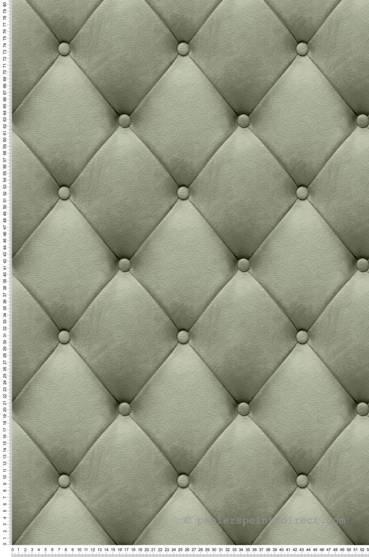 Papier Peint Capiton Cuir vert - Artifice d'Ugépa | Réf. UGP-M76204