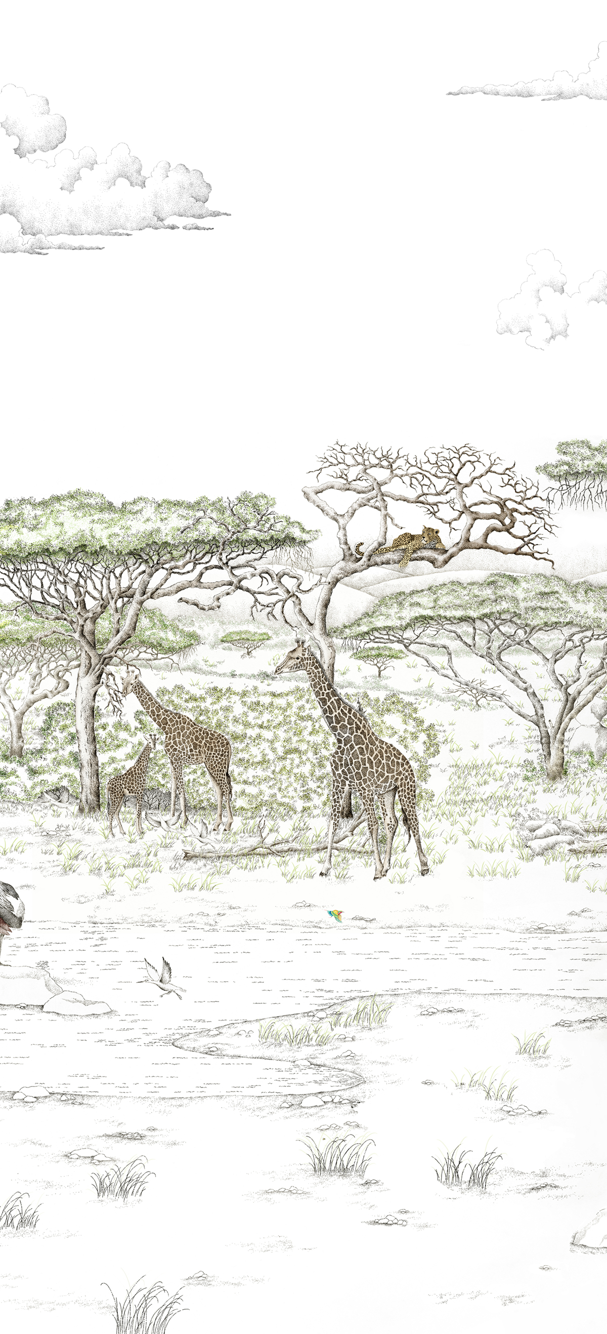 Papier peint panoramique Animaux Vallée du Rift Multico B - 4/5/6 - Isidore Leroy