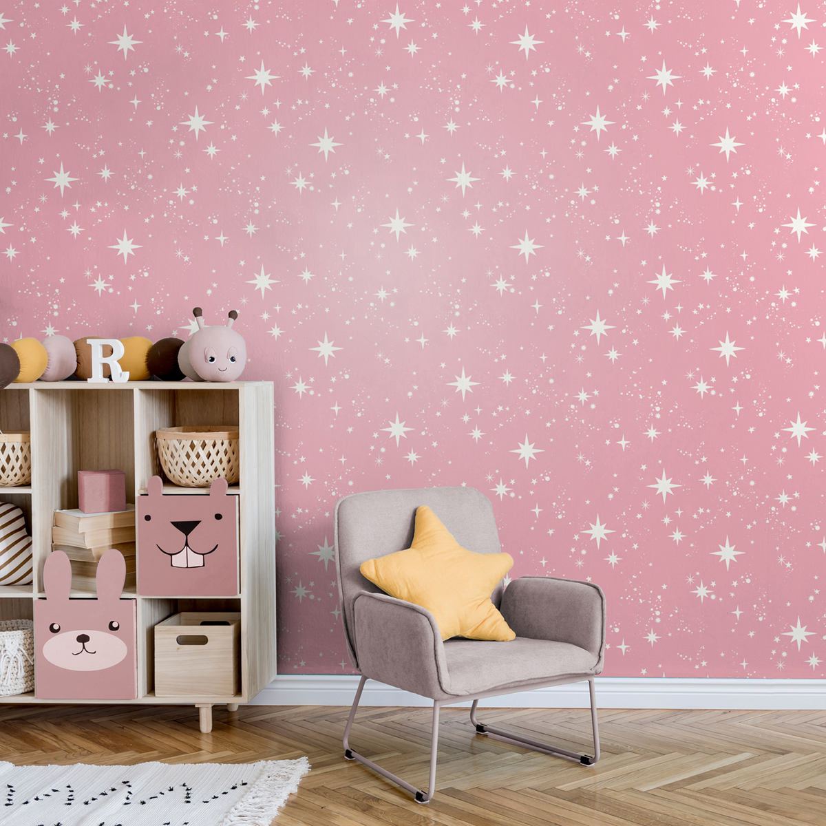 Papier peint Étoile Magie Métallisé rose - Imagine de Lutèce AMB1 | Réf. LTC-DL27566