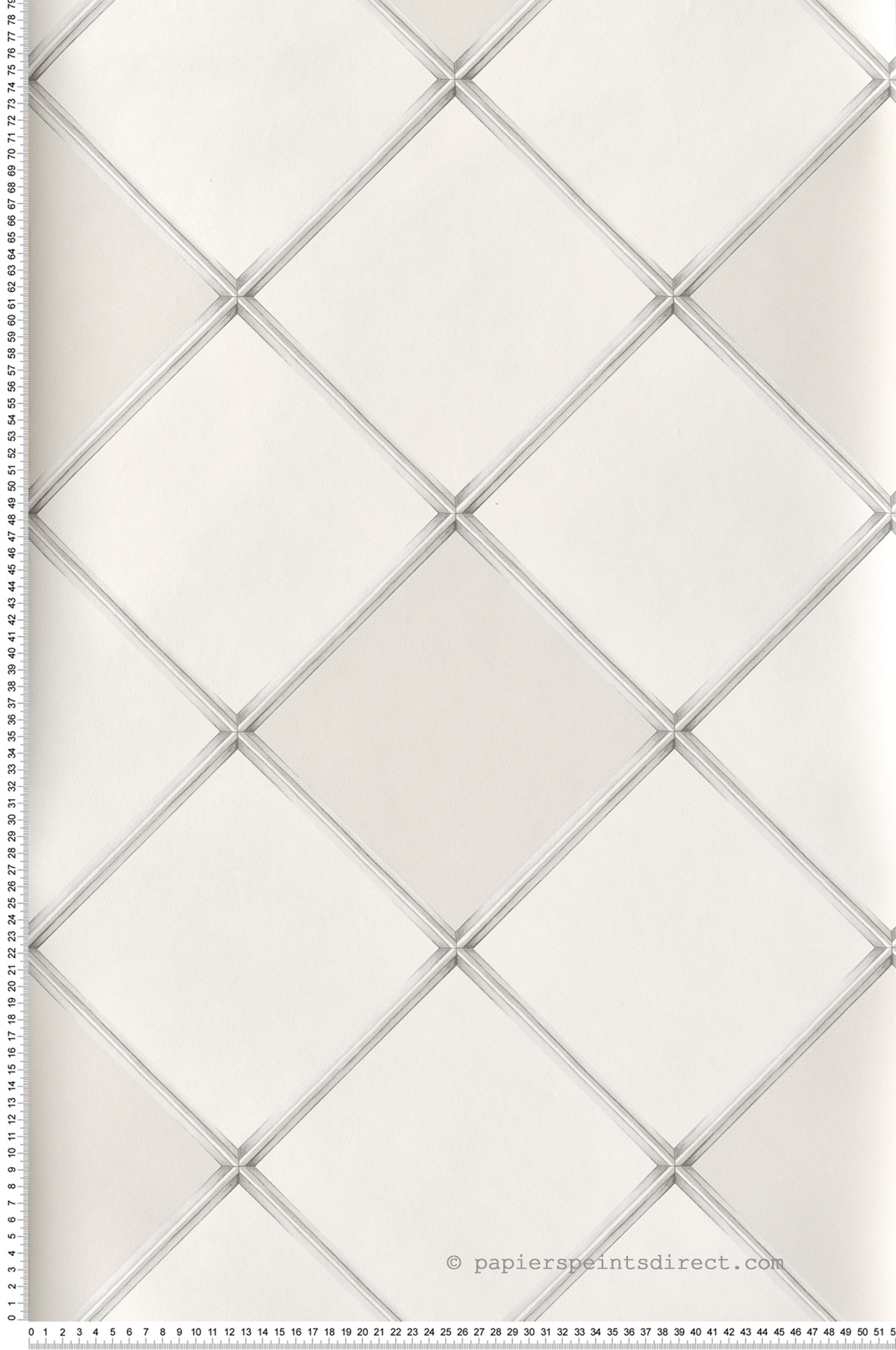 Papier peint Palm House Treillis blanc cassé - Mansfield de Osborne & Little | Réf. OSB-W7451-05