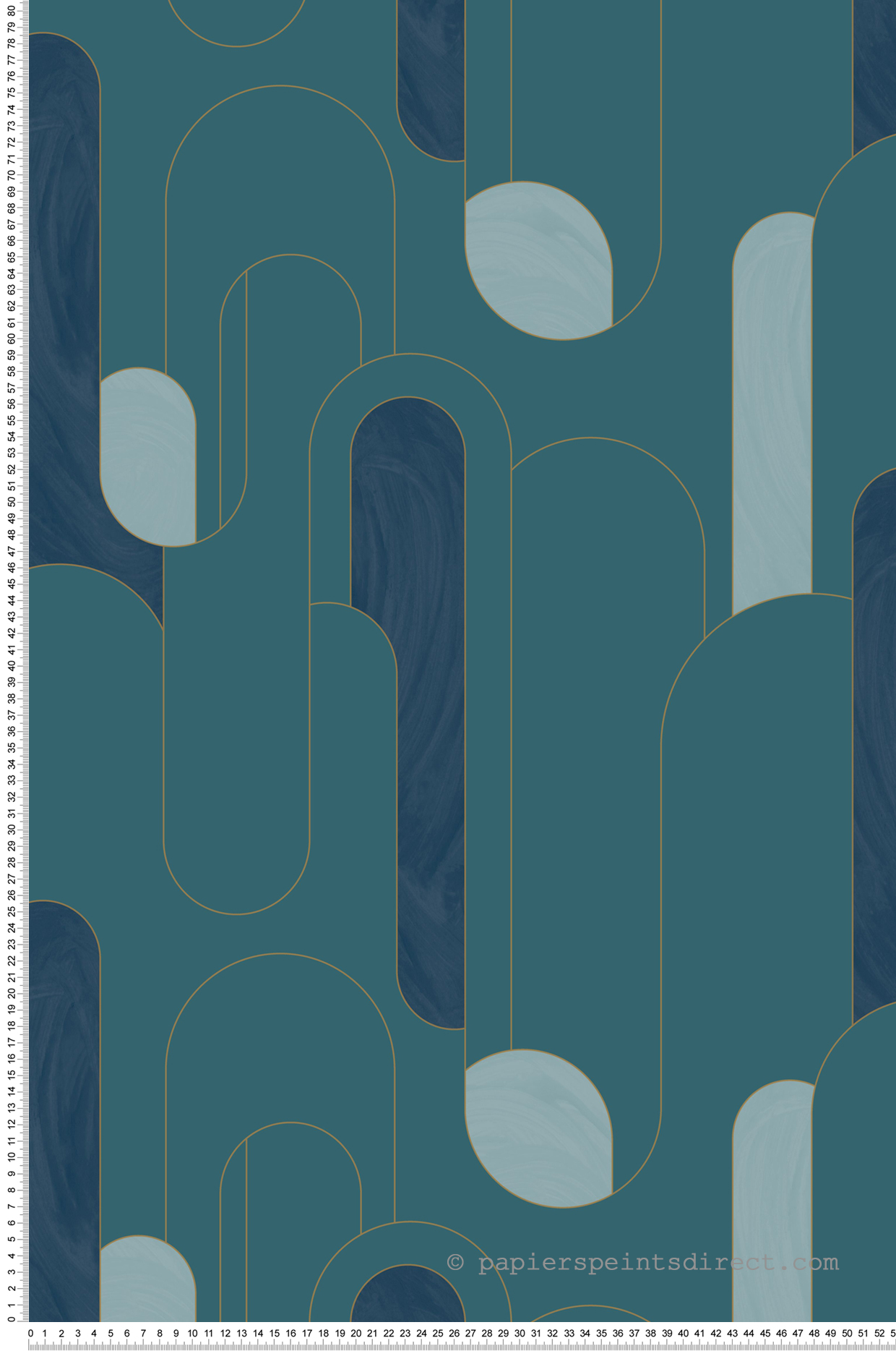 Papier peint Arche Up and Around canard et doré - Around de Casélio | Réf. ARN102876028