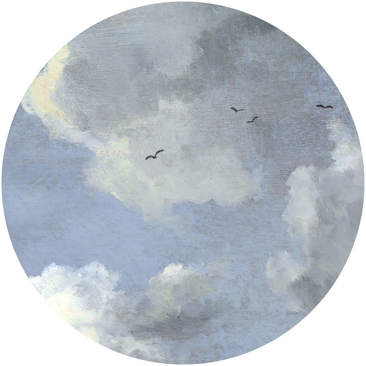 Papier peint adhésif rond Peinture Simply Sky - Papier peint Komar Dots