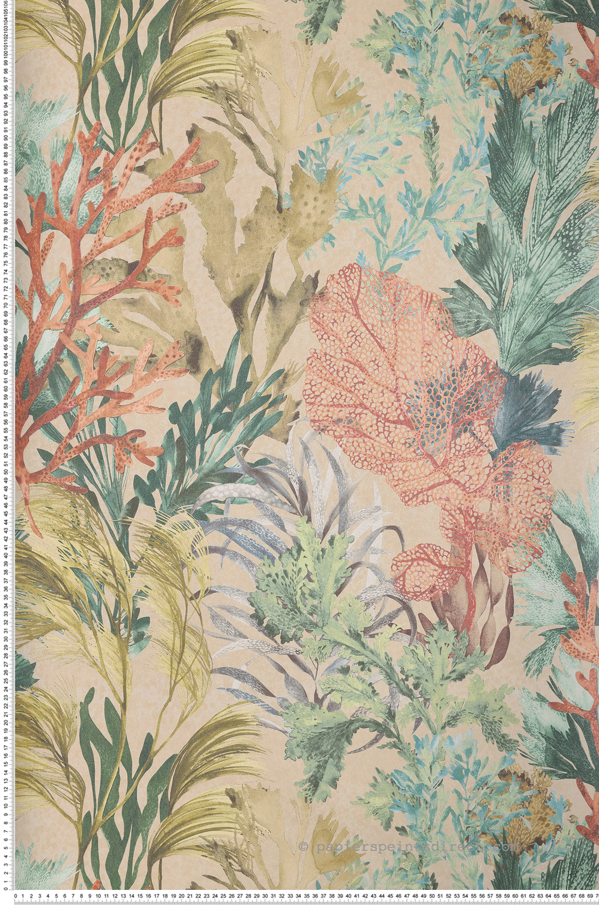 Papier peint Fond Marin Bora Bora beige - Moorea de Montecolino | Réf. MC-26734