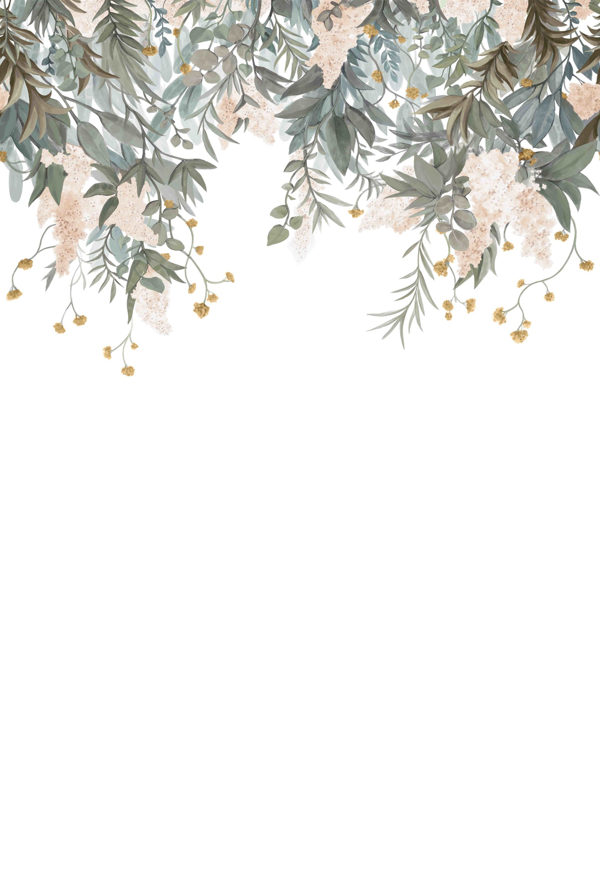 Papier peint panoramique Feuille Tombante Wisteria céladon - Panoramas 4 de Casamance | Réf. CAS-76802140