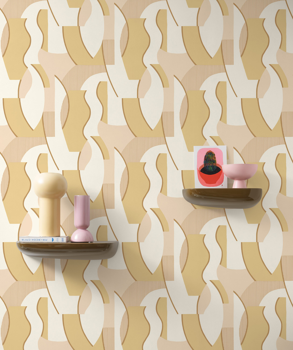 Papier peint Vagues Concept nude doré - Milano Sixties de Casadéco | Réf. MISI89334202