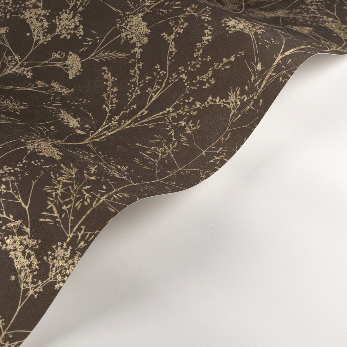 Papier peint Floral Prairie gris brun doré - Sentier des Dunes de Casadéco AMBV | Réf. SENT200959607