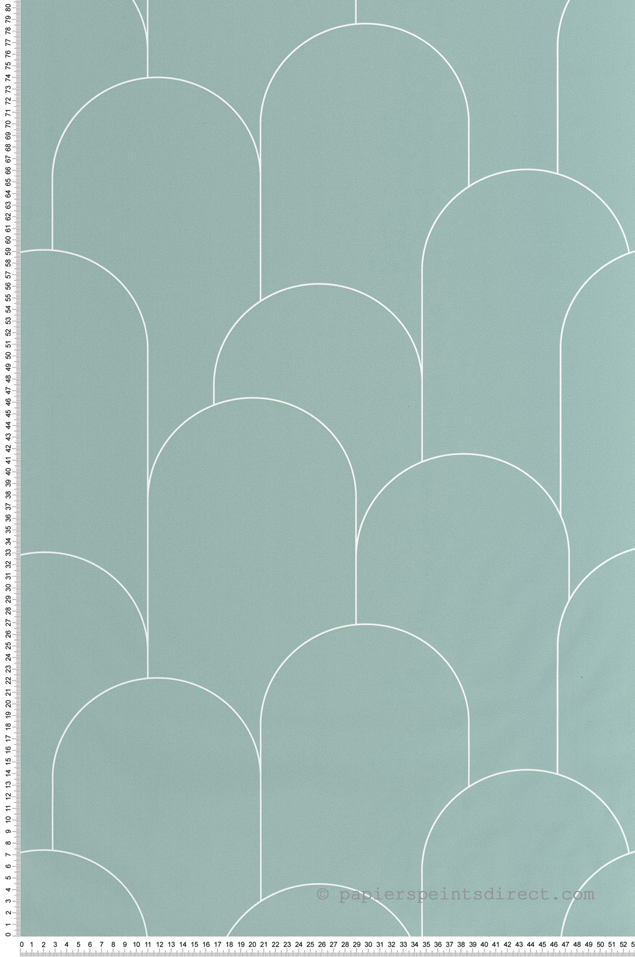 Papier peint Arrondi Ornament vert d'eau - Elégance de Casélio | Réf. ELC105287000