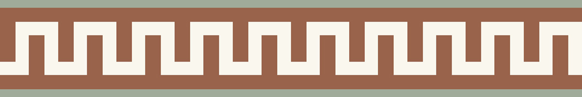 Galon Symbole Egypte Audacieuse terre de sienne - Galons et Frises de Casadéco AMB4| Réf. GAFR200403621