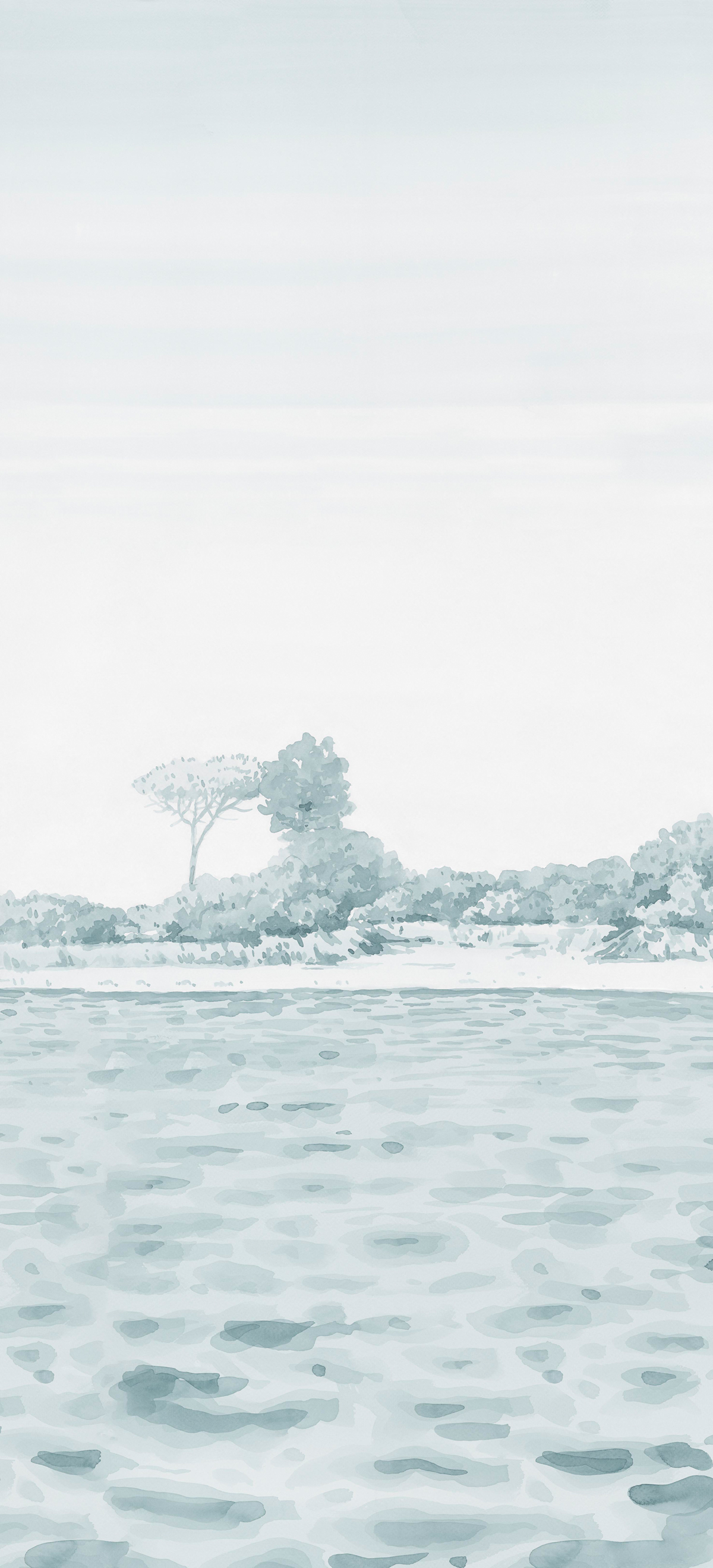 Papier peint panoramique Rivage Vert d'eau C - 7/8/9 - Isidore Leroy