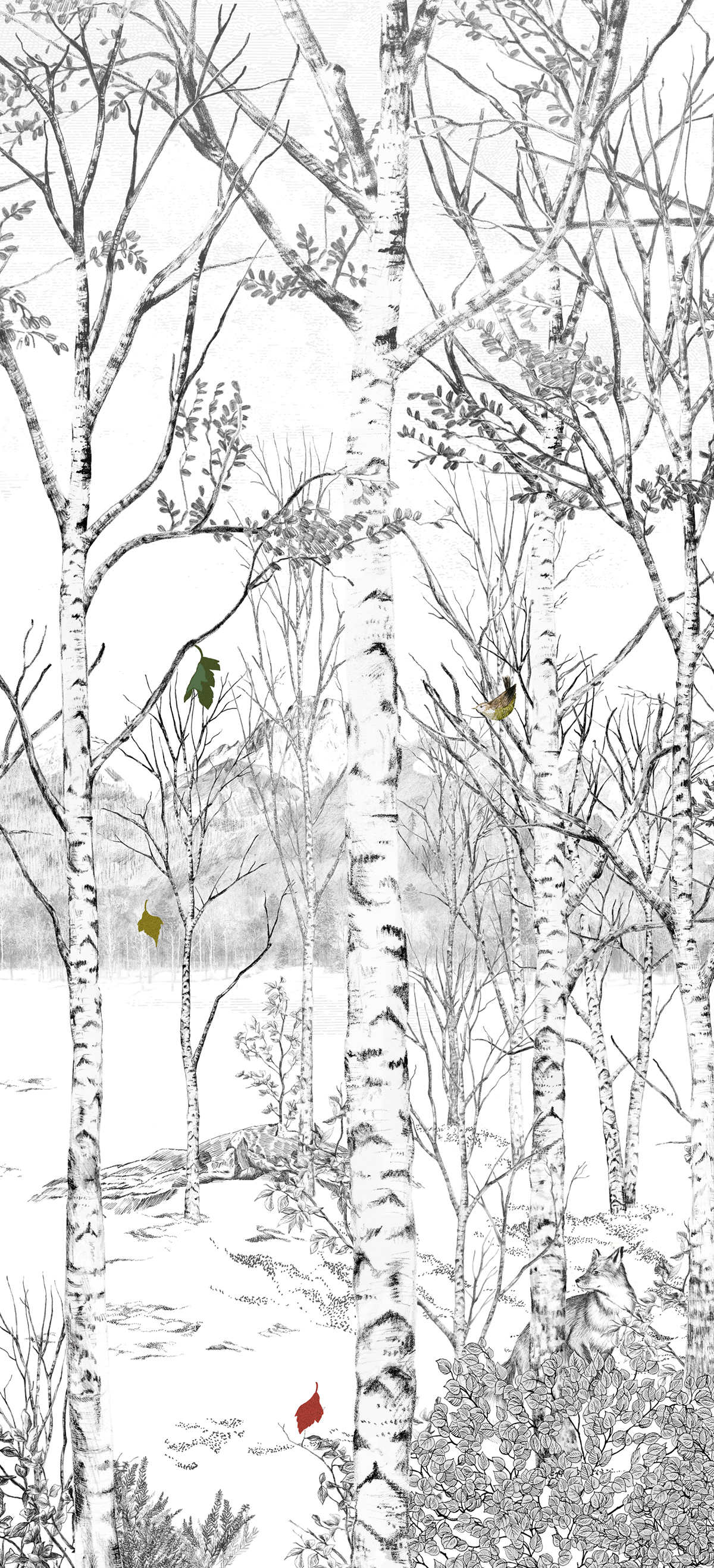 Papier peint panoramique Forêt Nunavut Naturel C - Sans Cerf - 7/8/9 - Isidore Leroy