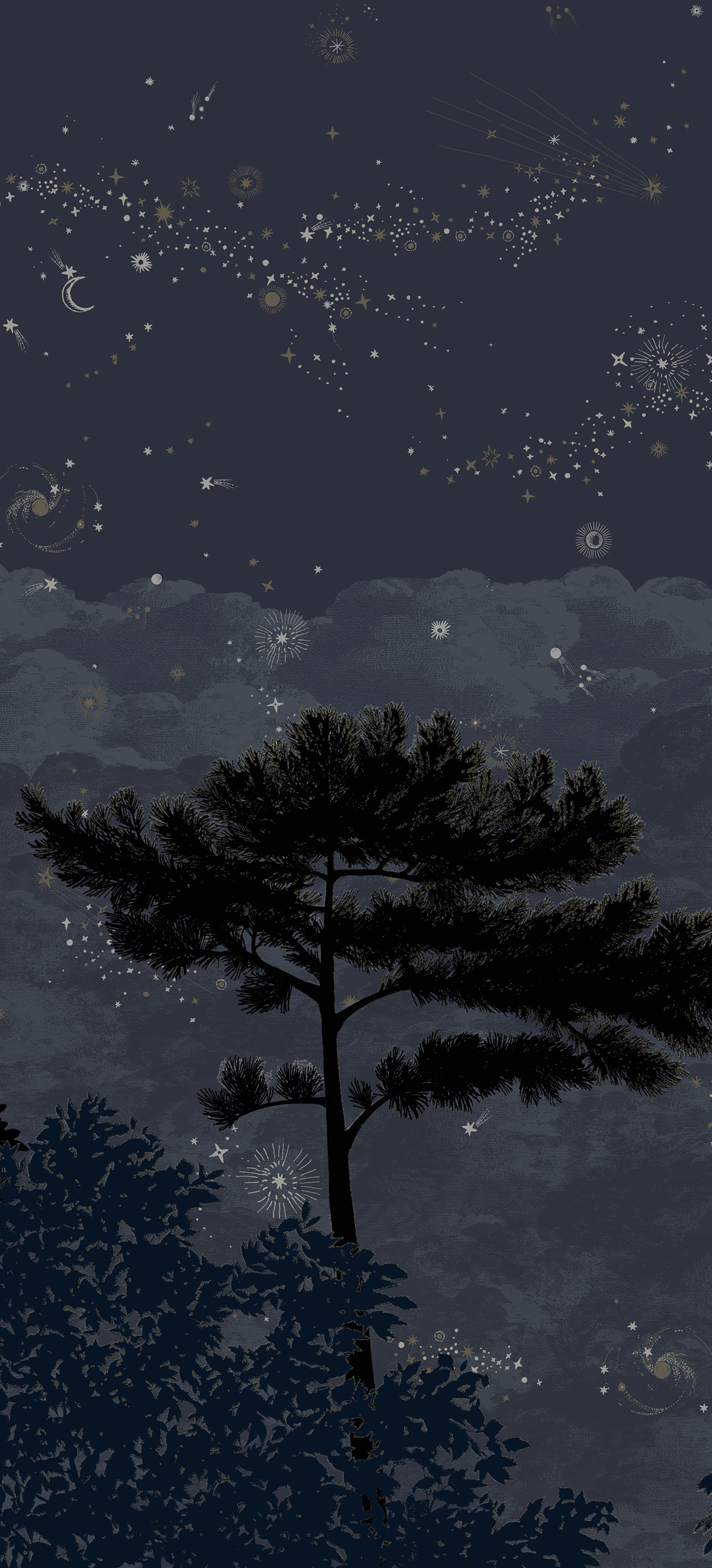 Papier peint panoramique Éclipse Nocturne A - 1/2/3 - Isidore Leroy