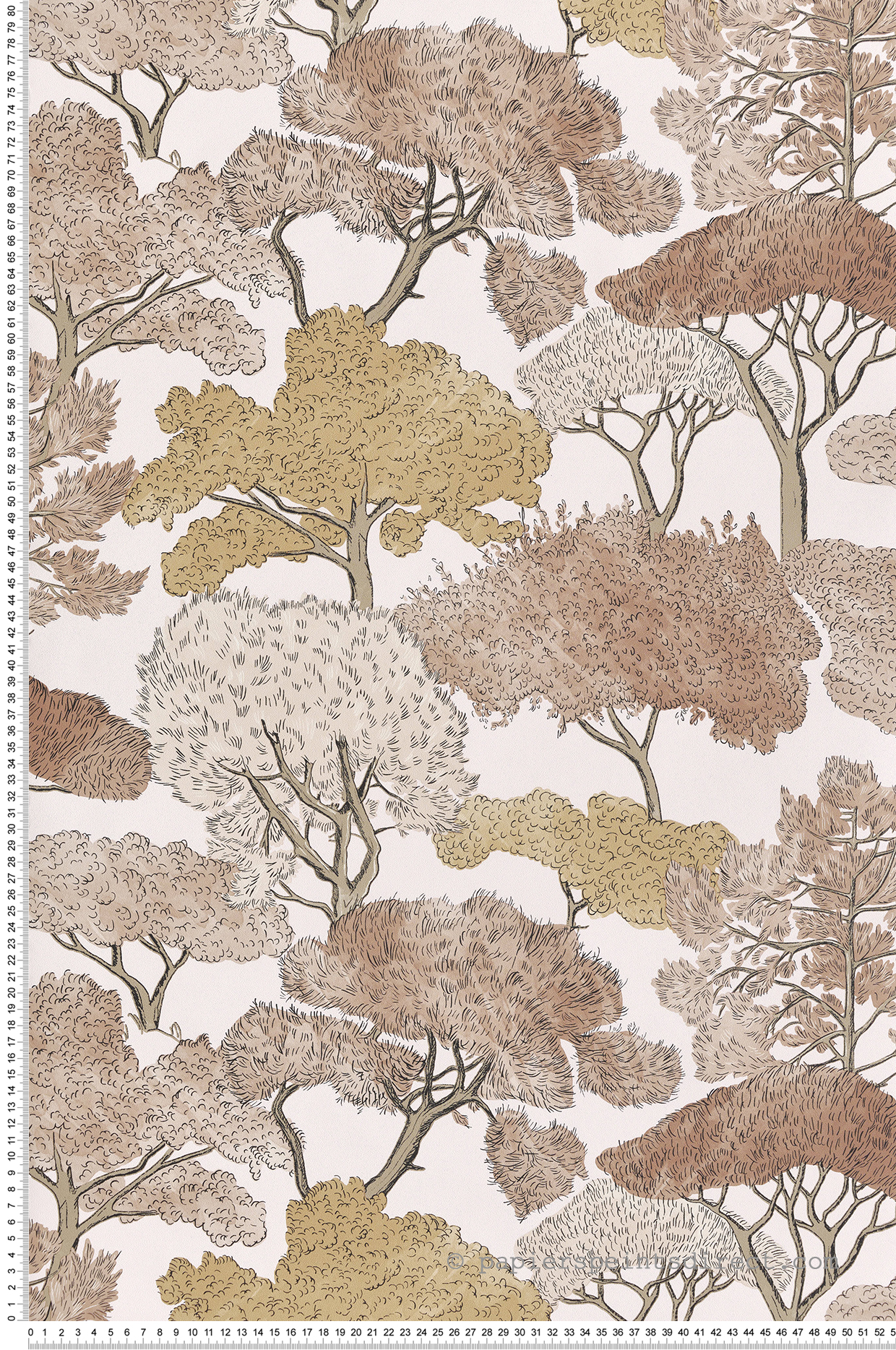 Papier peint Forêt Enchantée rose pâle - Jardin d'Eden de Lutèce | Réf. LTC-51202403