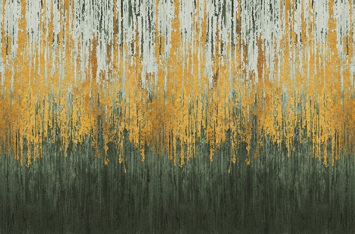 Papier peint panoramique Artistique Grunge vert sapin - Panorama 2 de Lutèce | Réf. LTC-PAN1762C