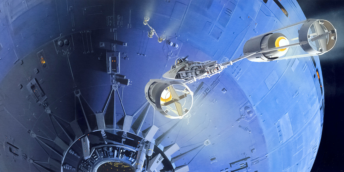 Papier peint Star Wars Classic RMQ Death Star Assault - Papier peint Panoramique Komar