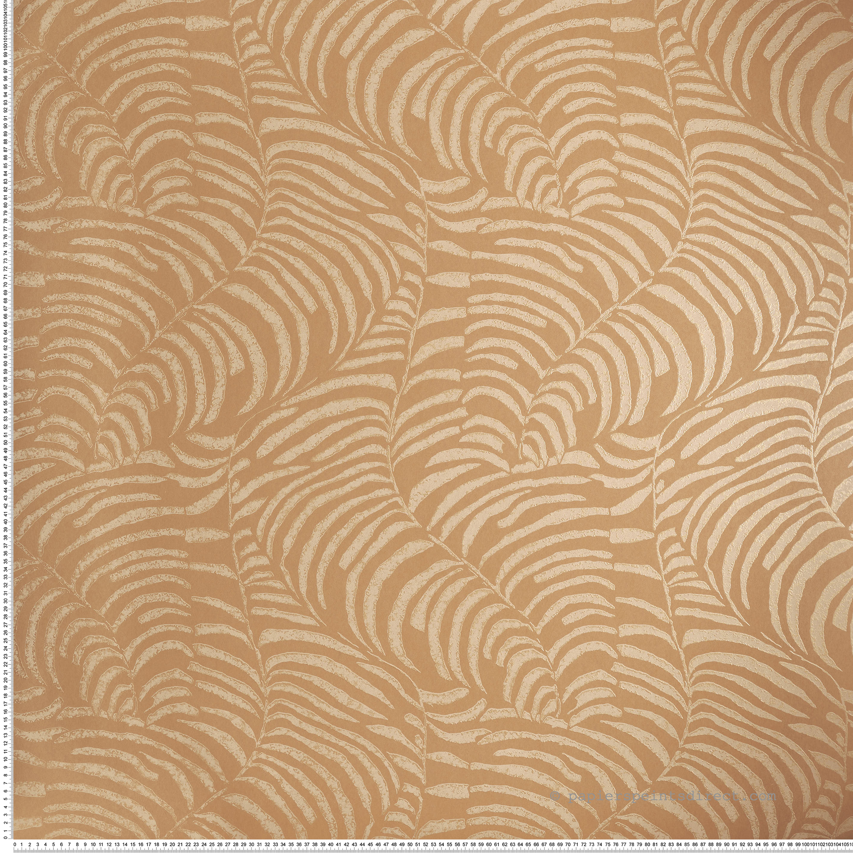 Papier peint Feuille Ethnique Nobile chair doré - Jardin Félicia de Casamance | Réf. CAS-76591732