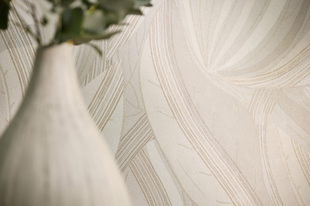 Papier peint Feuille Vague beige doré - Metropolitan Stories 4 Hot Spots d'A.S. Création AMB2| Réf. AS-786554