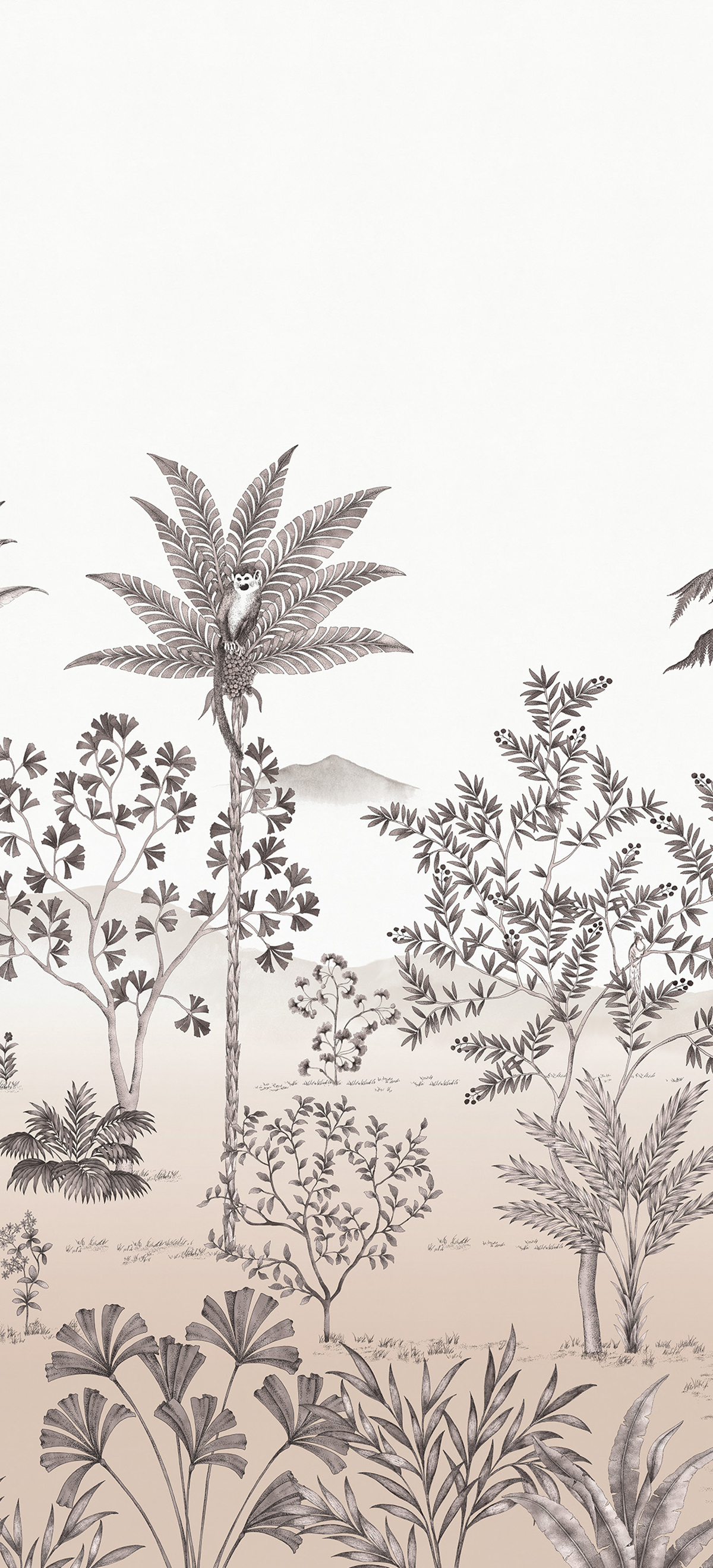 Papier peint panoramique Jardin Des Oiseaux Bois De Rose B - 4/5/6 - Isidore Leroy