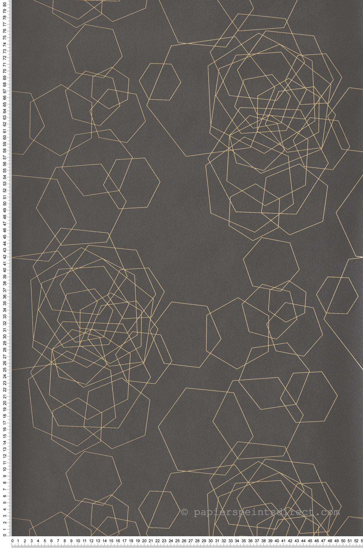 Papier peint Géométrique Hexagones marron doré - Les Essentiels de Lutèce | Réf. LTC-51164608