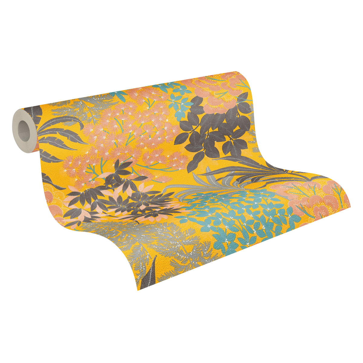 Papier peint Végétal Métal Zoé jaune nacré - Metropolitan Stories 3 d'A.S. Création AMB3 | Réf. AS-391283