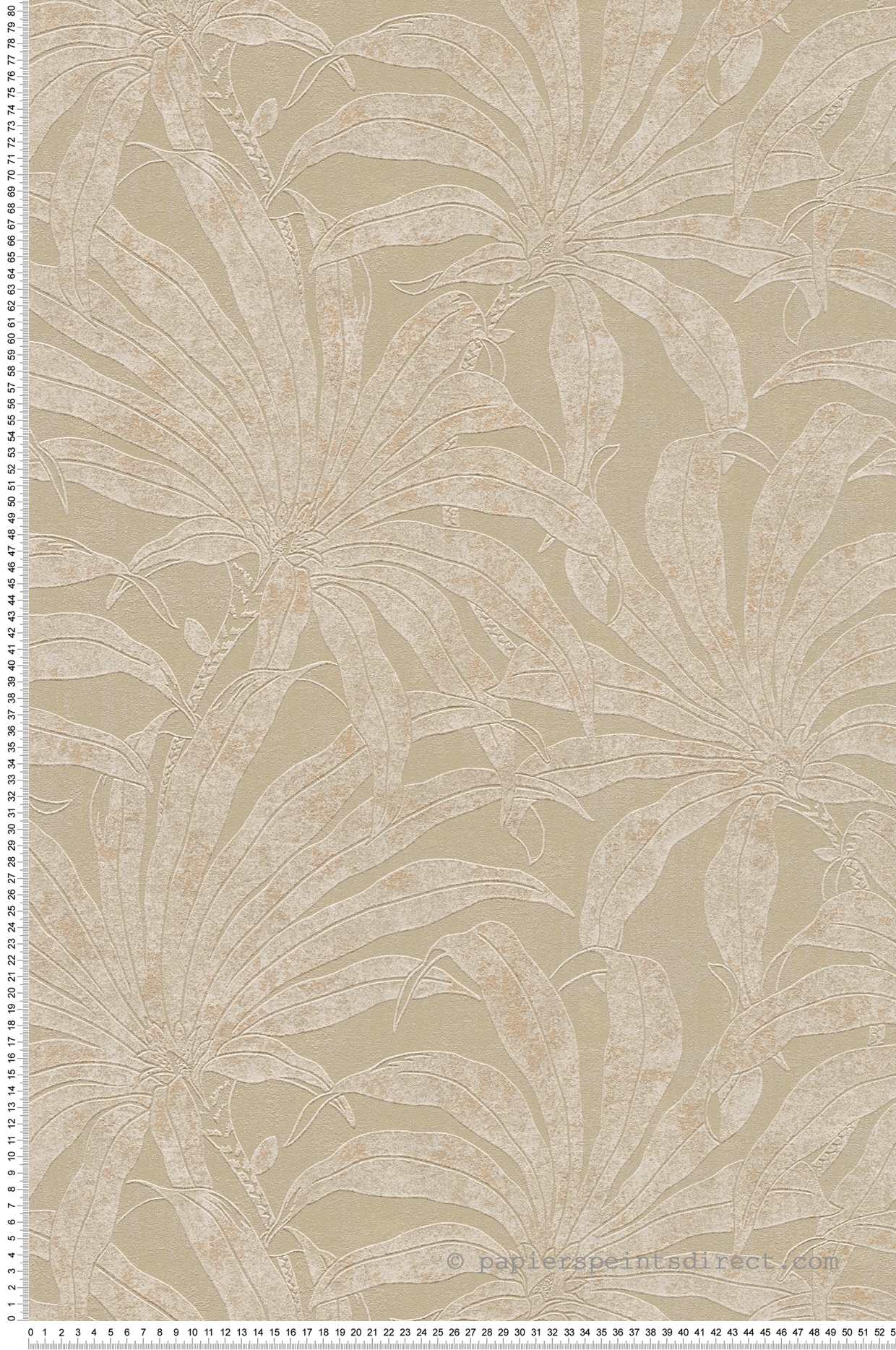 Papier peint Palmier Alizea lin écru doré - Jade 2 d'A.S. Création | Réf. AS-395014