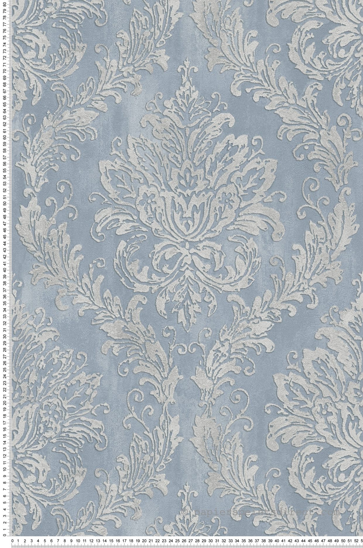 Papier peint Baroque Médaillon bleu argenté - History of Art 2 d'AS Création | Réf. AS-790491