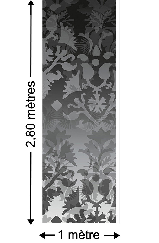 Ornamental Spirit, Noir - Papier peint lé unique