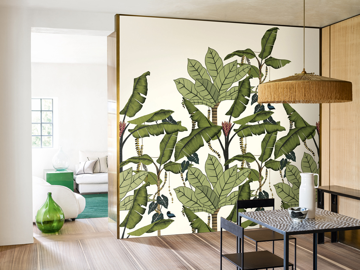 Papier peint panoramique Feuillage Jangala vert - Panoramas de Casamance | Réf. CAS-74992140