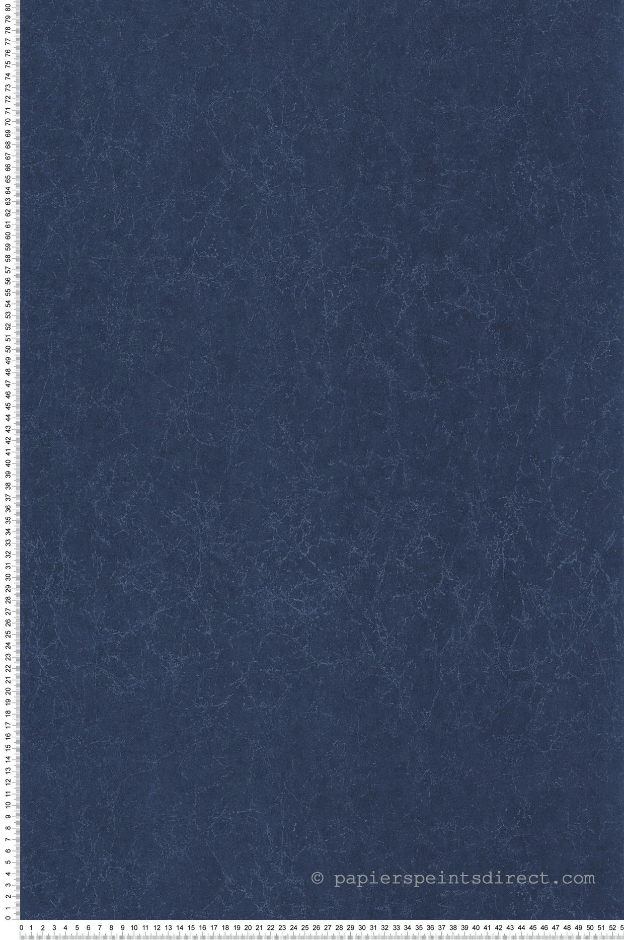 Papier peint Faux uni Lewis bleu nuit argenté - Jardins Suspendus de Casadéco | Réf. JDSP84076534