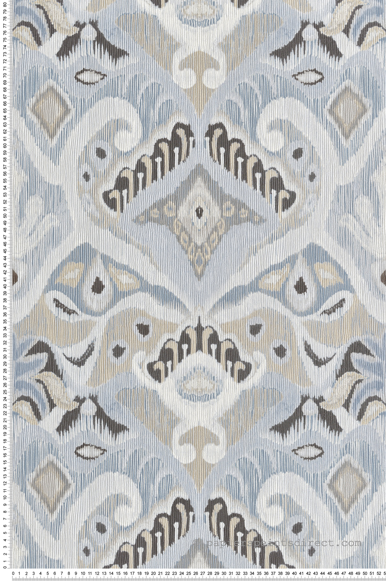 Papier peint Géométrique Kilim bleu beige- Jaipur de Montecolino | Réf. MC-26426