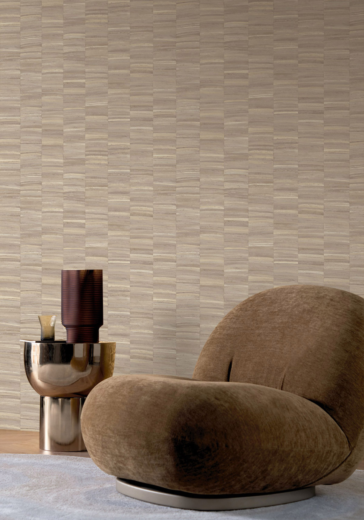 Papier peint Texture Brute Stylosa beige sable - Nature Précieuse de Casamance | Réf. CAS-76501222