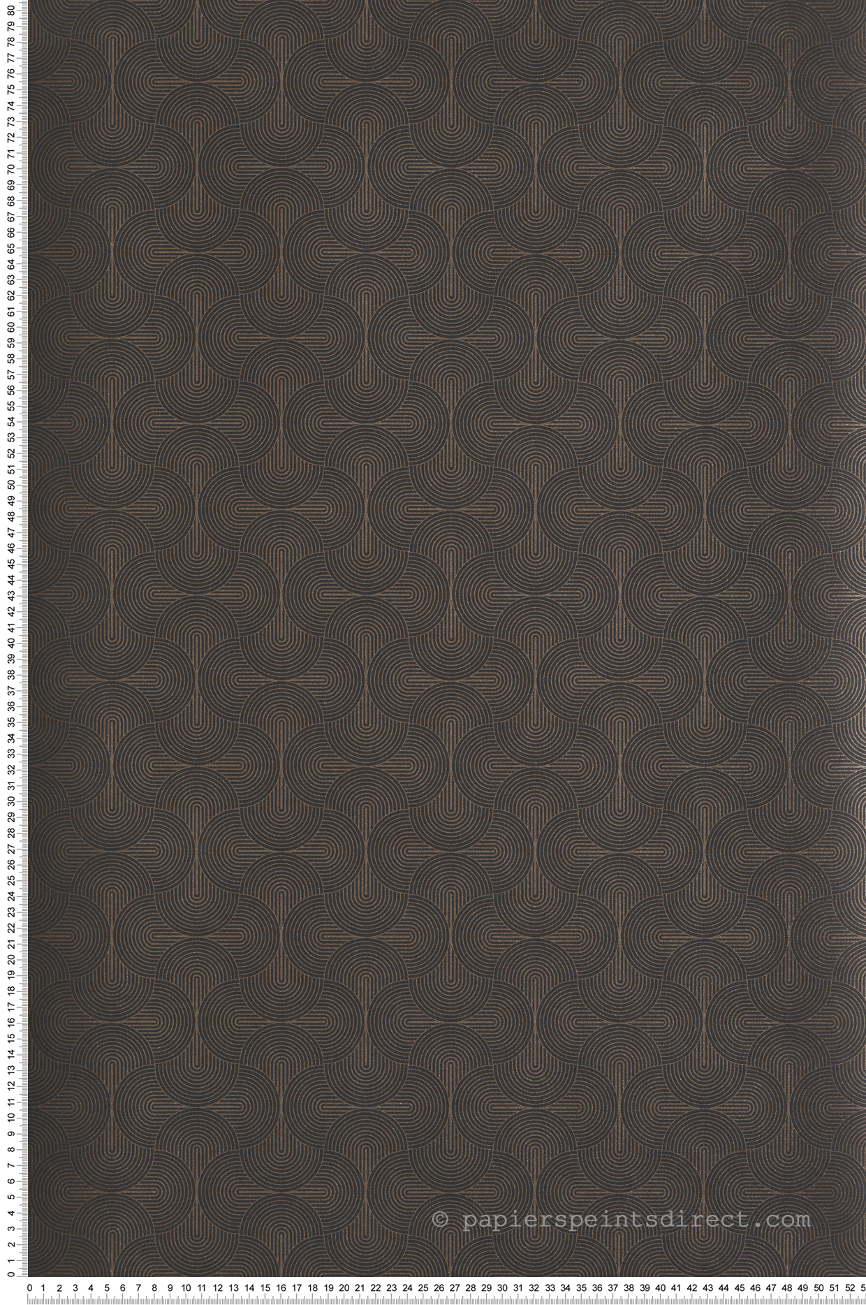 Papier peint Géométrique Twist Allover noir mordoré - Unique de Lutèce | Réf. LTC-DT-FA3005