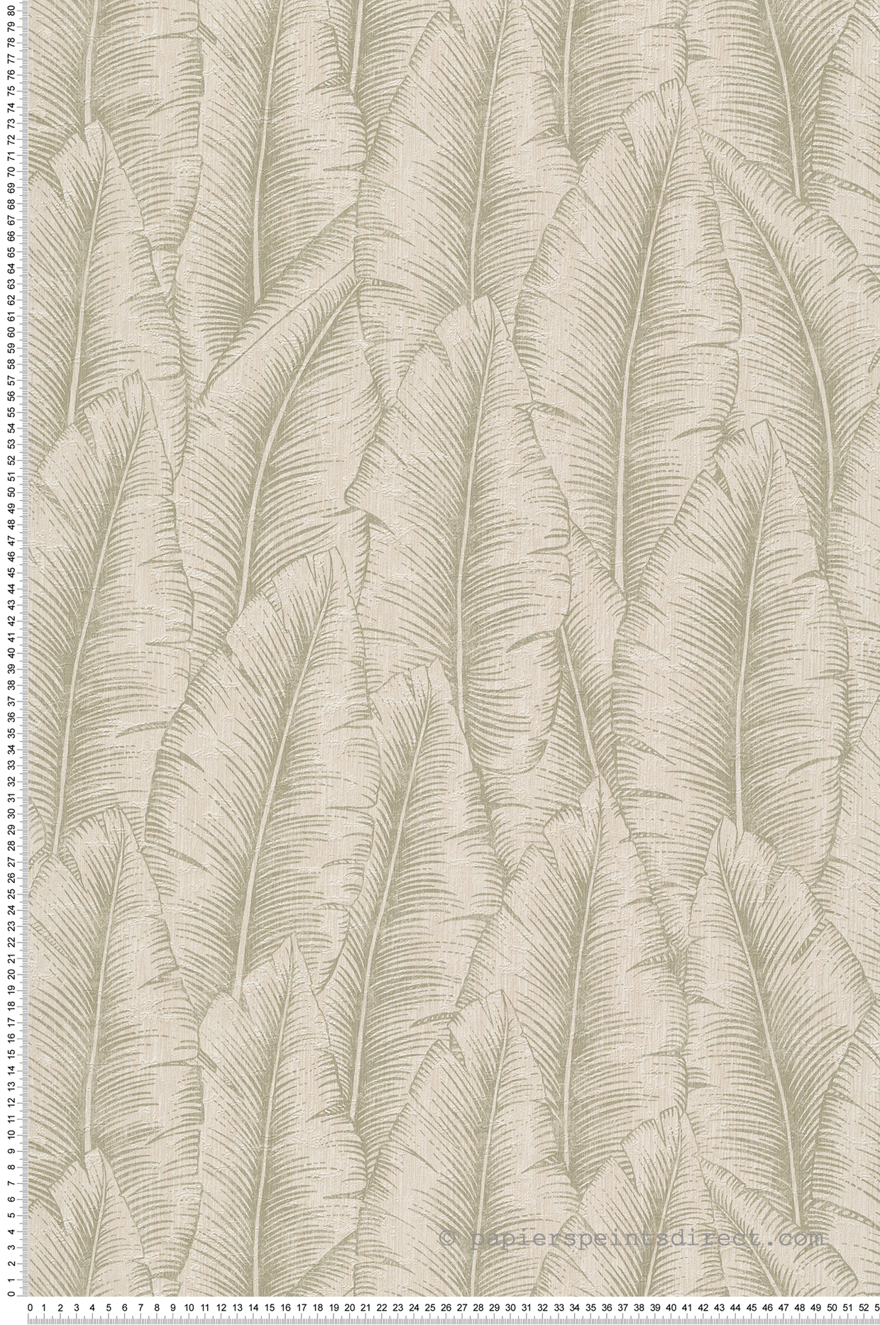 Papier peint Feuillage Jungle beige kaki - Santal de Montecolino | Réf. MC-CU3203