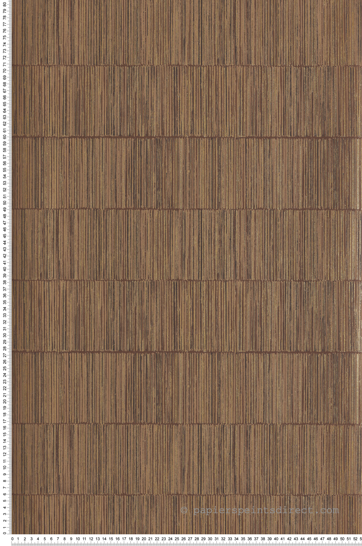 Papier peint Effet Store Bambou marron doré - Unique de Lutèce | Réf. LTC-SP-JA3005