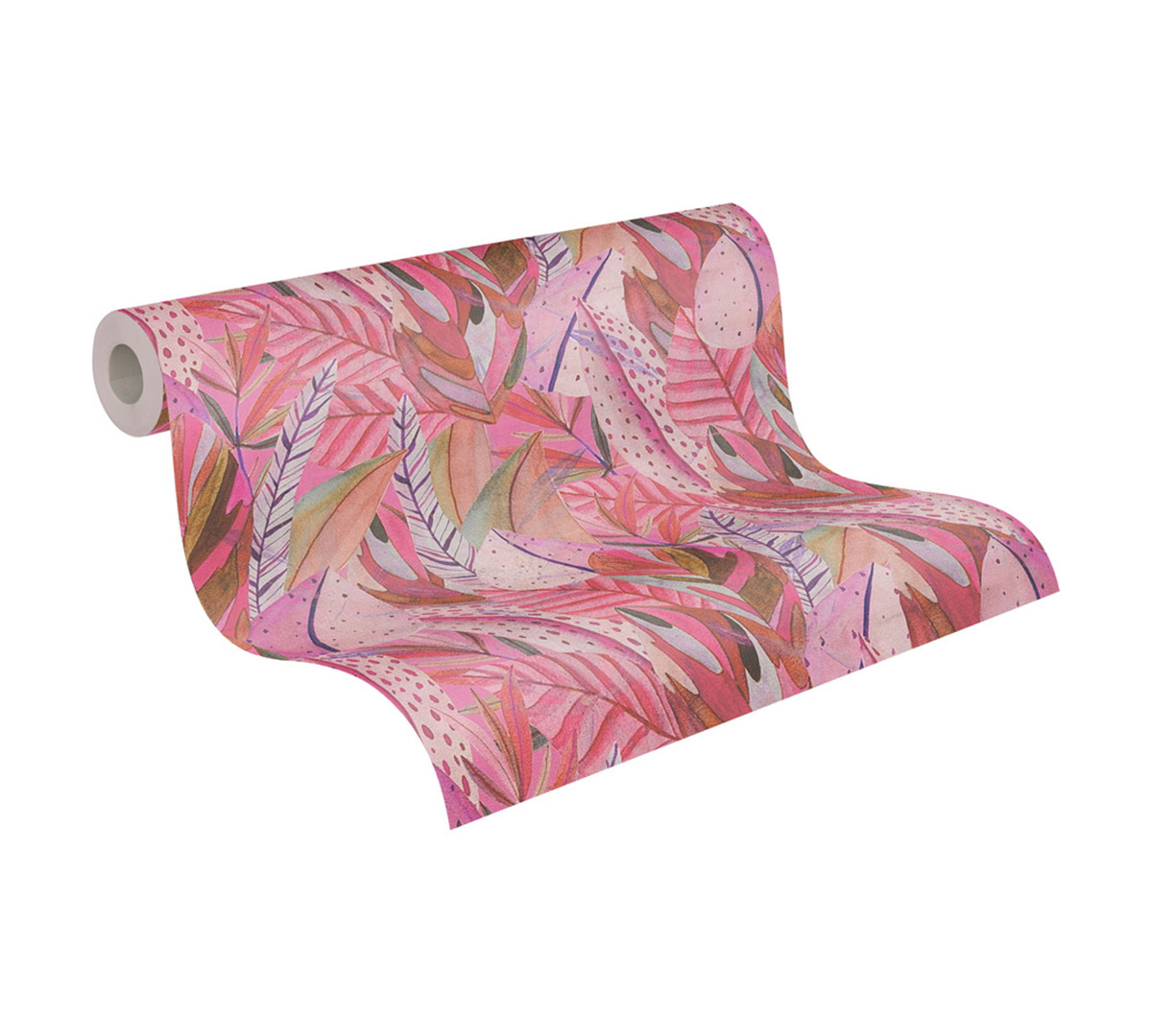 Papier peint Feuillage Ethnique rose - Anna D'Andrea d'A.S. Création AMB5| Réf. AS-782203