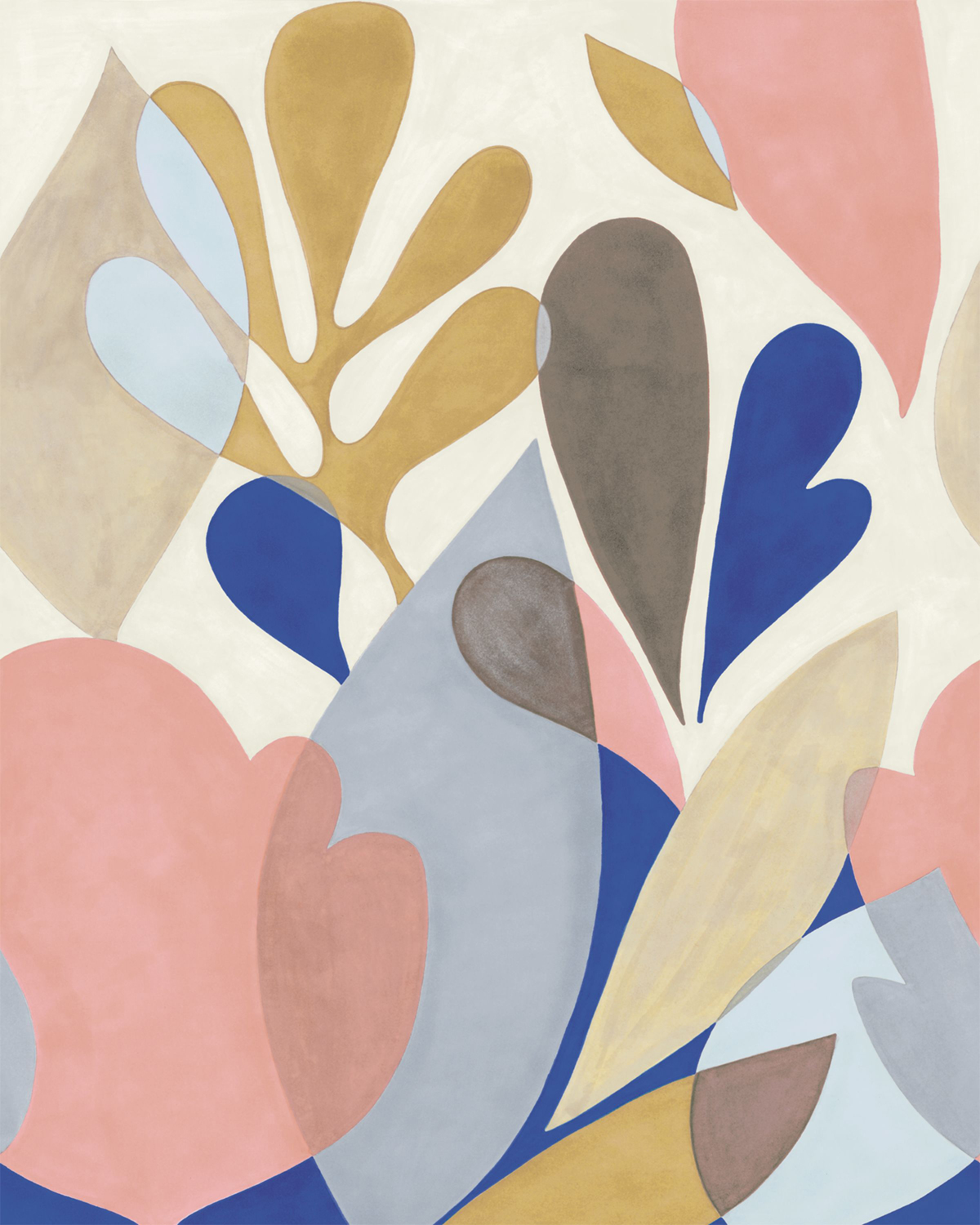 Papier peint panoramique Dancing Colors S bleu majorelle 200x250 - Wonderwalls de Casadéco | Réf. WDWS89006305