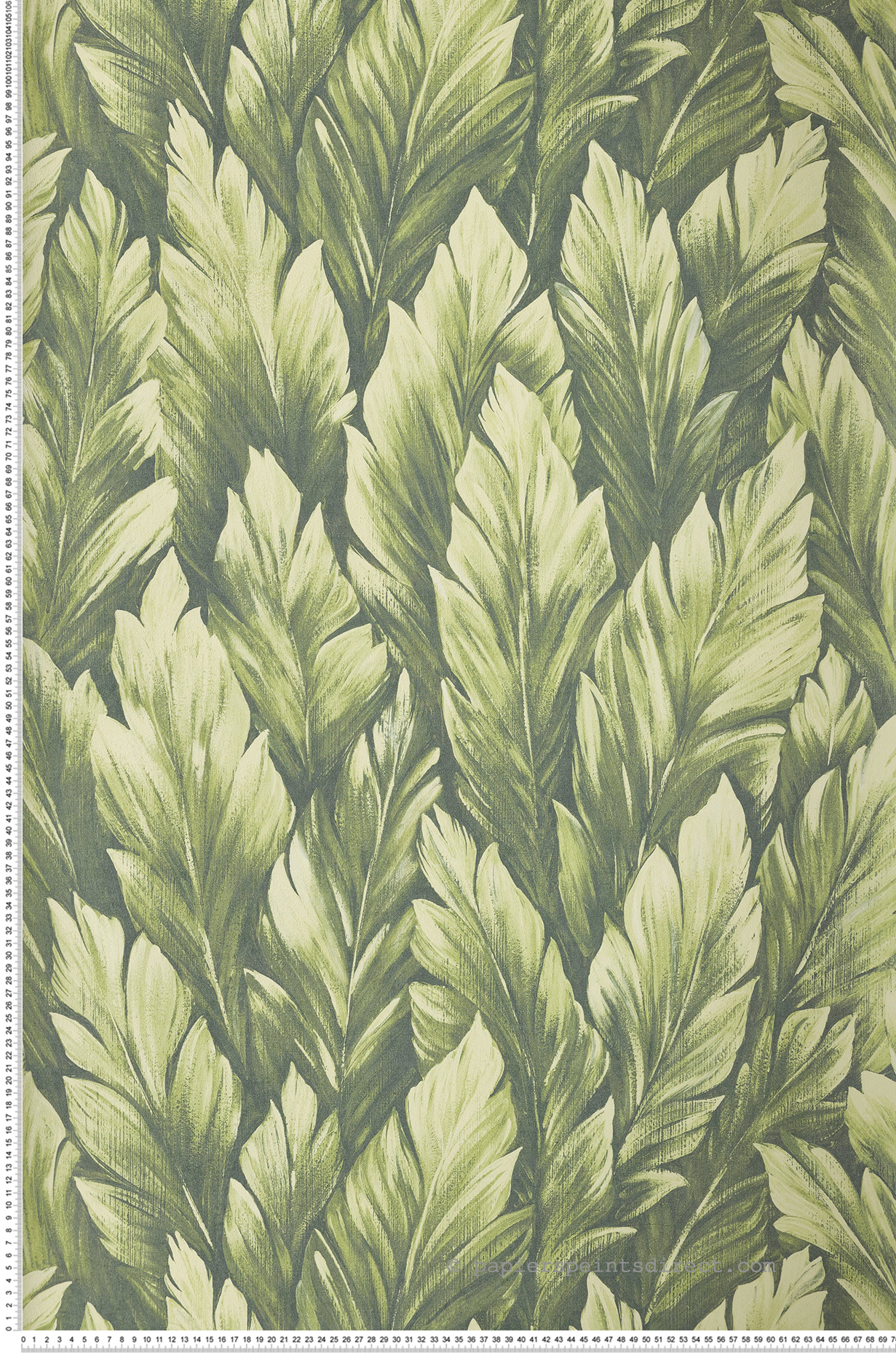 Papier peint Feuille de Bananier Samod vert pomme - Moorea de Montecolino | Réf. MC-26708