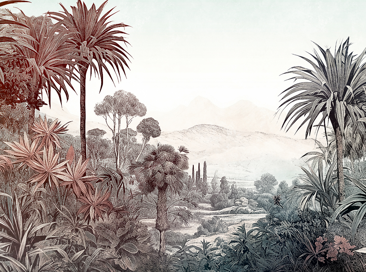 Papier peint panoramique Jungle Désert Palmier - The Wall 3 d'A.S. Création | Réf. AS-399031