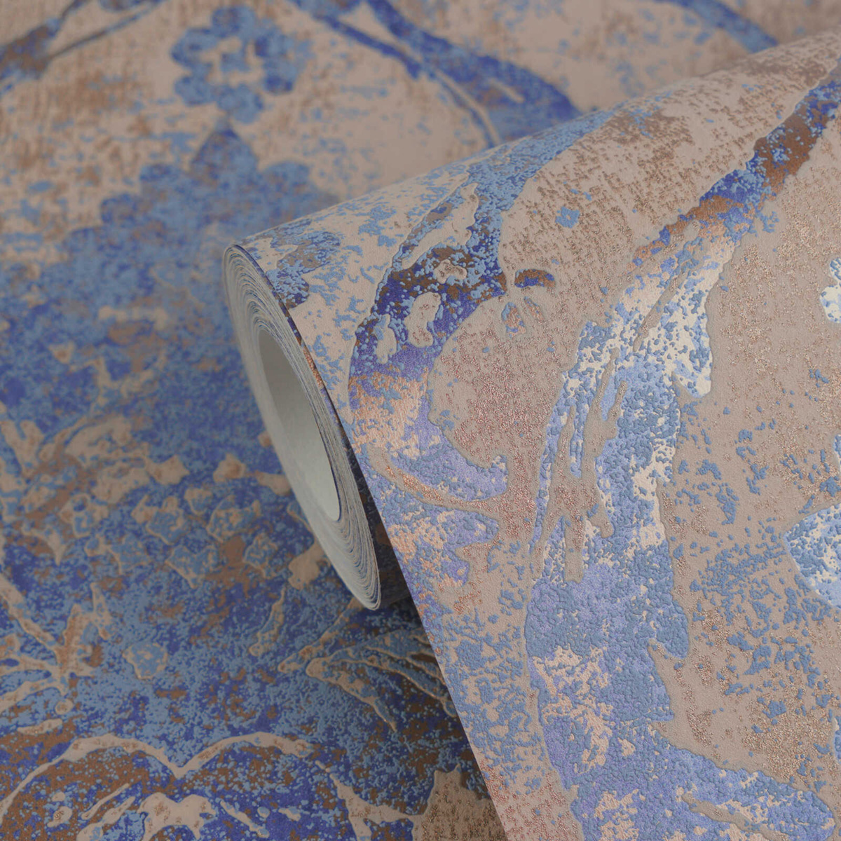 Papier peint Damassé Classique bleu doré - Vibes & Styles d'A.S. Création AMB6| Réf. AS-790191